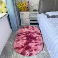 Oval bedside plush carpet